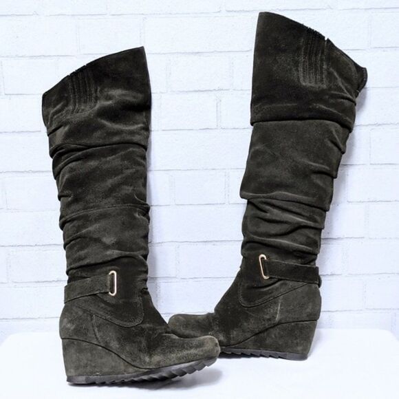 EARTHIES Raphaelle Suede Over the Knee Boots 7.5 - Picture 4 of 9